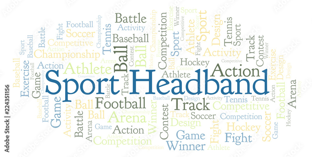 Fototapeta premium Sport Headband word cloud.