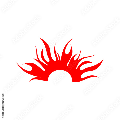 fire logo icon design template vector