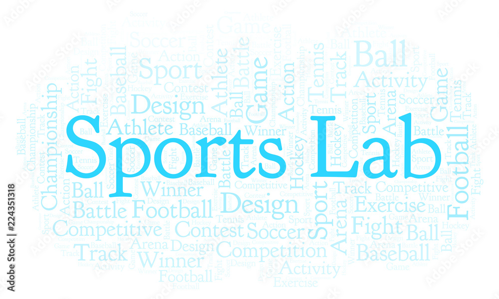 Fototapeta premium Sports Lab word cloud.