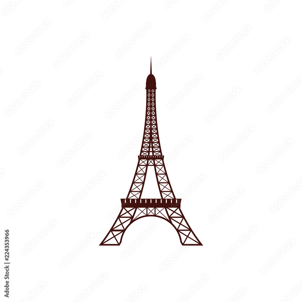 Eiffel Tower  logo design template vector