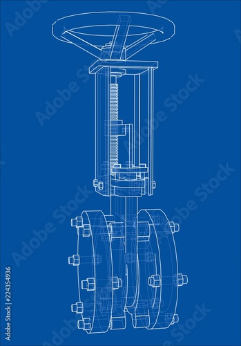 Industrial pipeline gate valve Concept