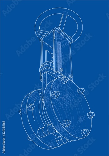 Industrial pipeline gate valve Concept
