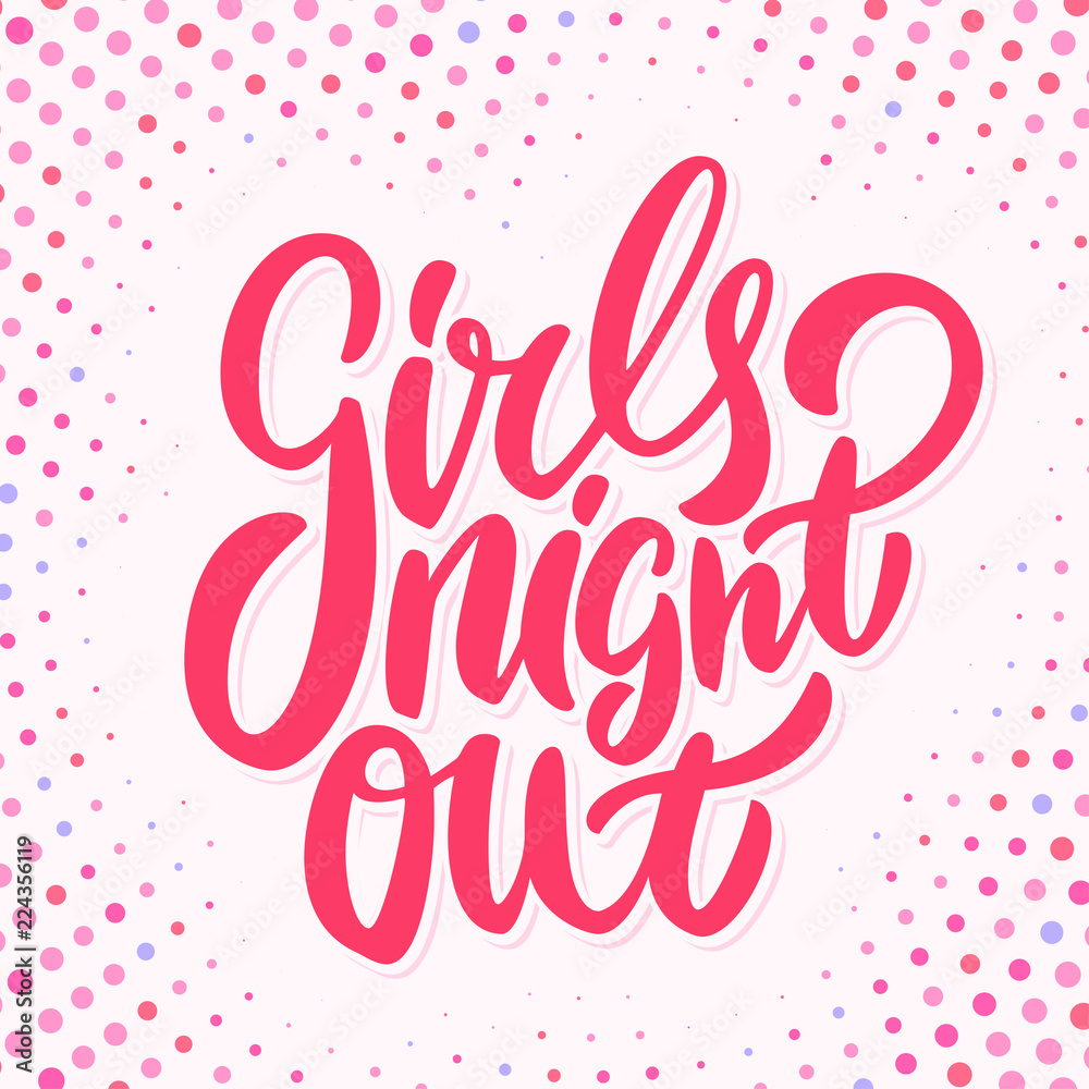 Girls night out. Bachelorette party vector banner.