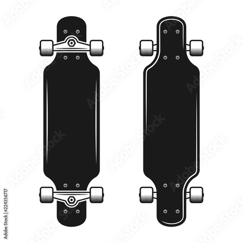 Longboards set of two styles top and bottom view