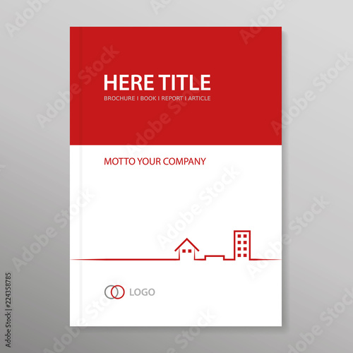 Vector brochure / annual report / book cover/ audit report. Template with icons of house, ground/land, flat/apartment. Use for real estate agency or real estate broker/agent etc.  Eps 10 vector file.