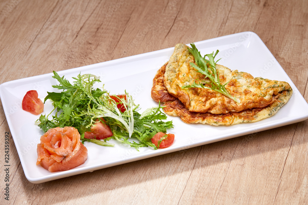 omelette with salad omelette with salad