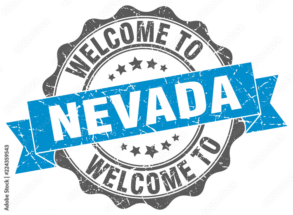 Fototapeta premium Nevada round ribbon seal