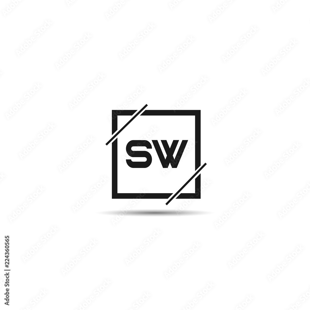 Obraz premium Initial Letter SW Logo Template Design