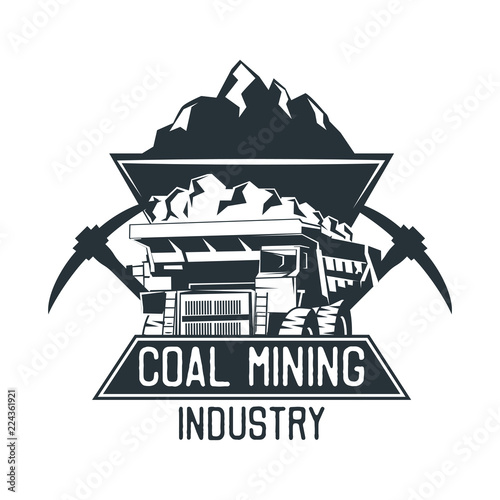 coal mining insignia. vector illustration