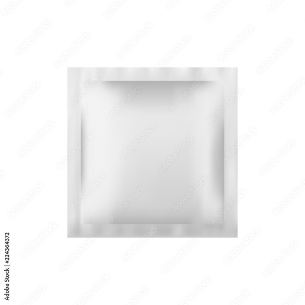 White Packaging Sachet - Mock Up Template Isolated on White Background Easy to Edit White Packaging Sachet - Mock Up Template Isolated on White Background Easy to Edit