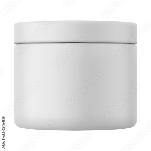 Plastic Jar Container - Mock Up Template Isolated on White Background Easy to Edit