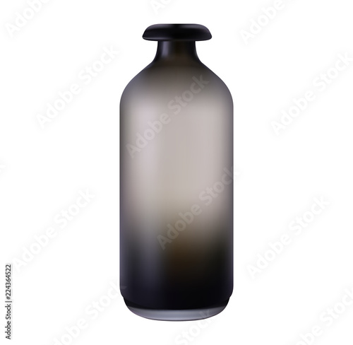 Realistic Ceramic Flower Vase - Mock Up Template Isolated on White Background Easy to Edit