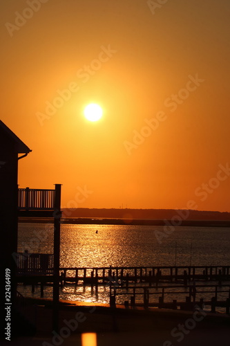 Sunset over the bay