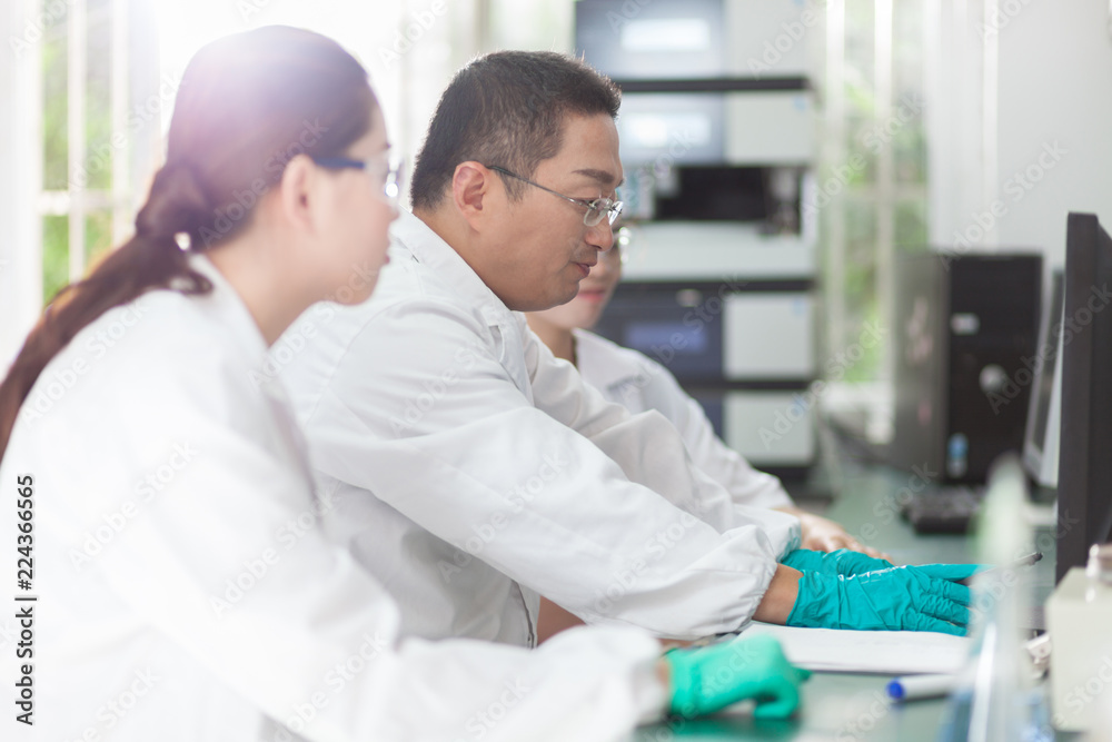 Fototapeta premium people working at laboratory