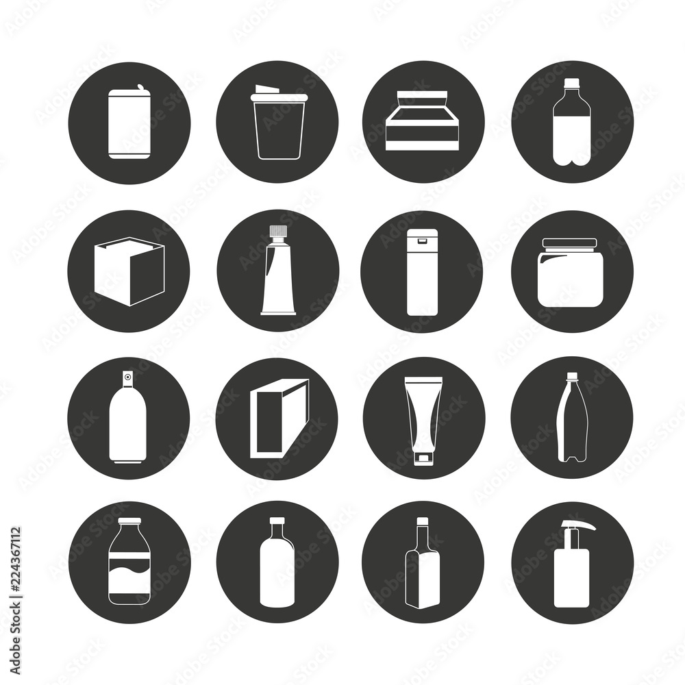 package icon set in circle buttons package icon set in circle buttons