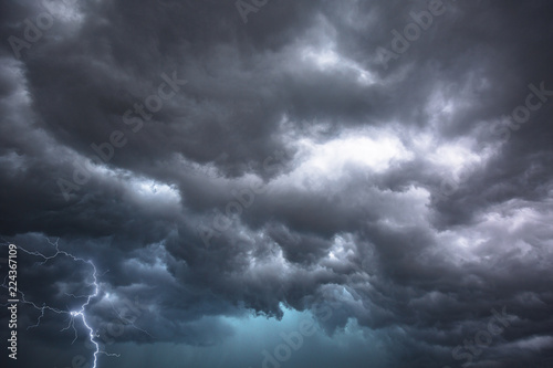 Dramatic thunderstorm clouds in central Florida Fototapeta