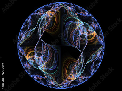 Obraz na płótnie Circular Fractal w salonie