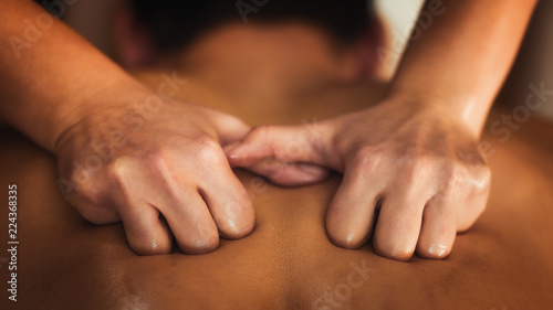 Schilderij op canvas Back Sports Massage Therapy