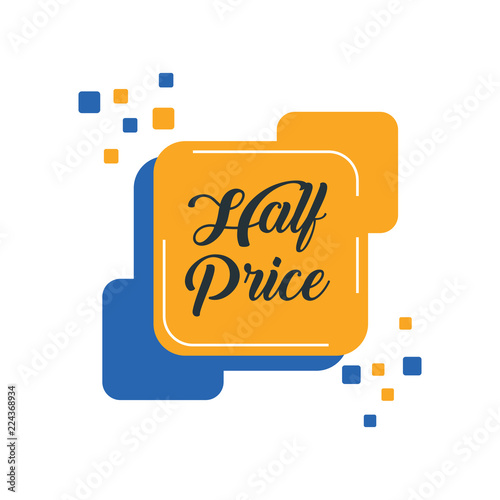 Yellow Half Price Banner
