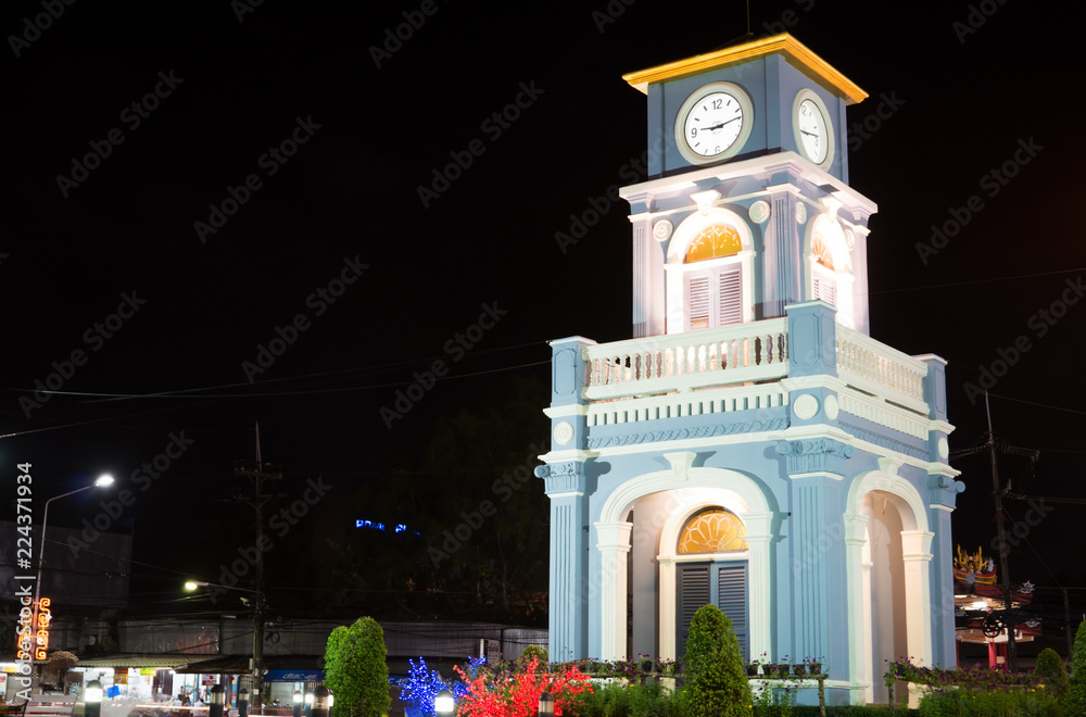 Clock tower at Surin Circle, Phuket