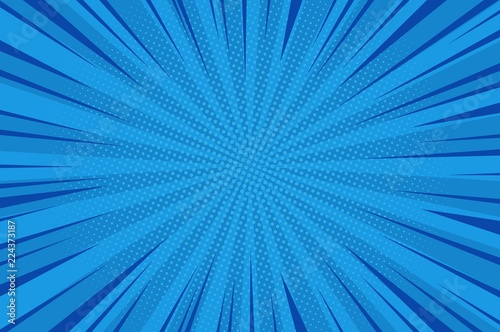 Comic abstract blue background photo
