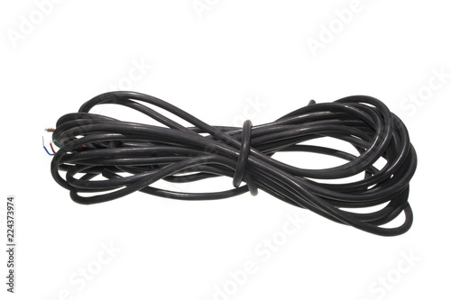 wire isolated on black background