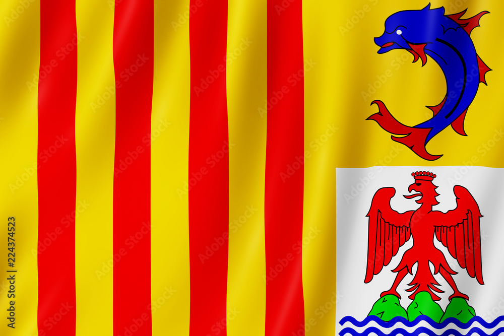 Flag of Provence Alpes Cote d'Azur, France Flag of Provence Alpes Cote d'Azur, France