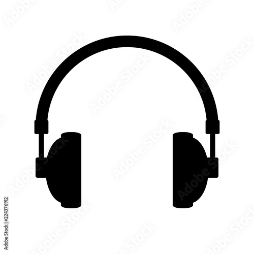Headphones icon on white.