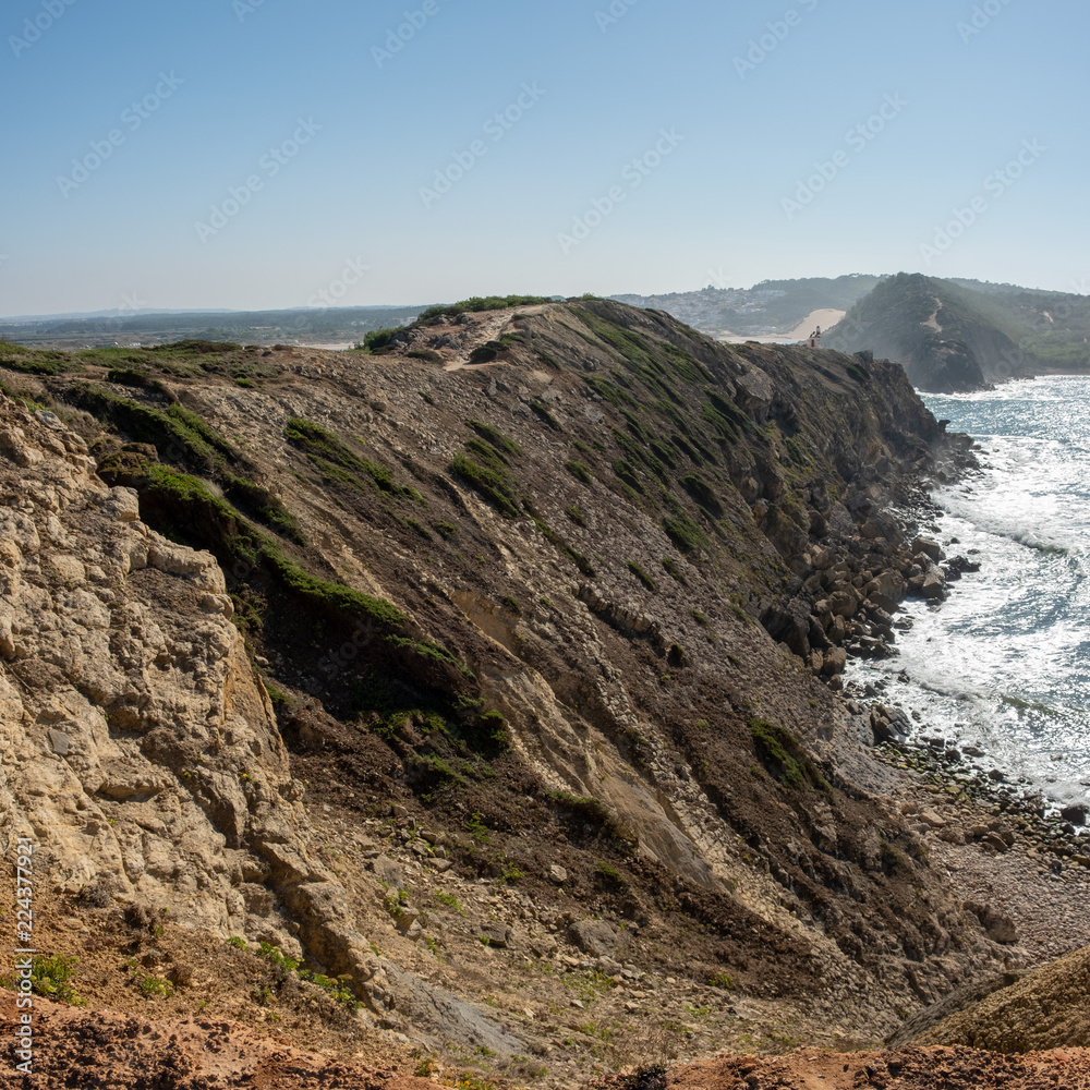 Fototapeta premium Lighthouse cliffs of S. Martinho do Porto