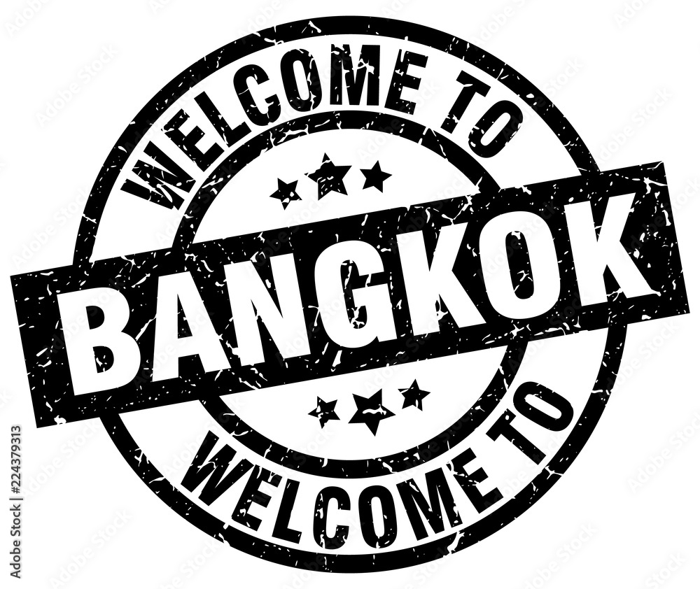 welcome to Bangkok black stamp
