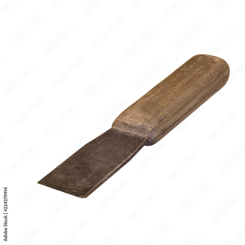 old chisel isolated on white background old chisel isolated on white background