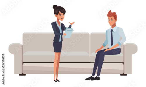 Business workers cartoon