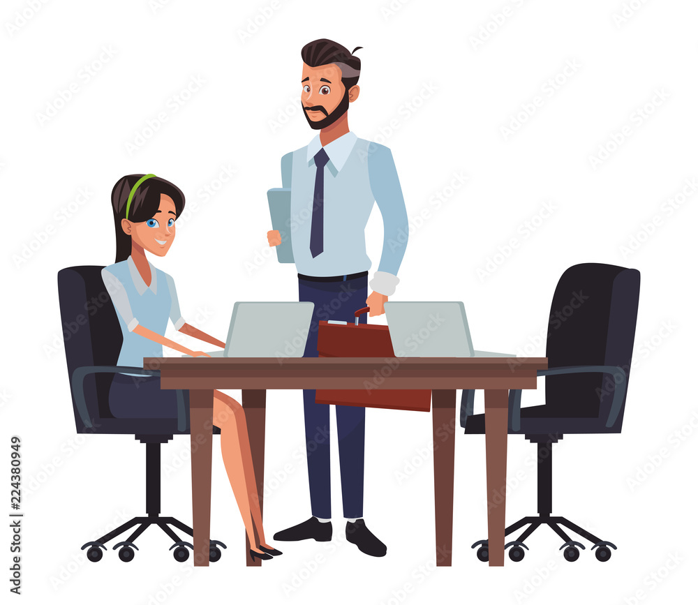 Business meeting cartoon Business meeting cartoon