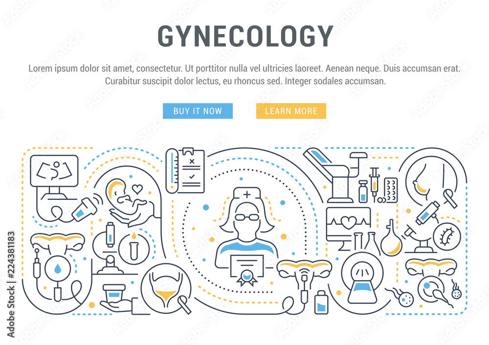 Linear Banner of the Gynecology.