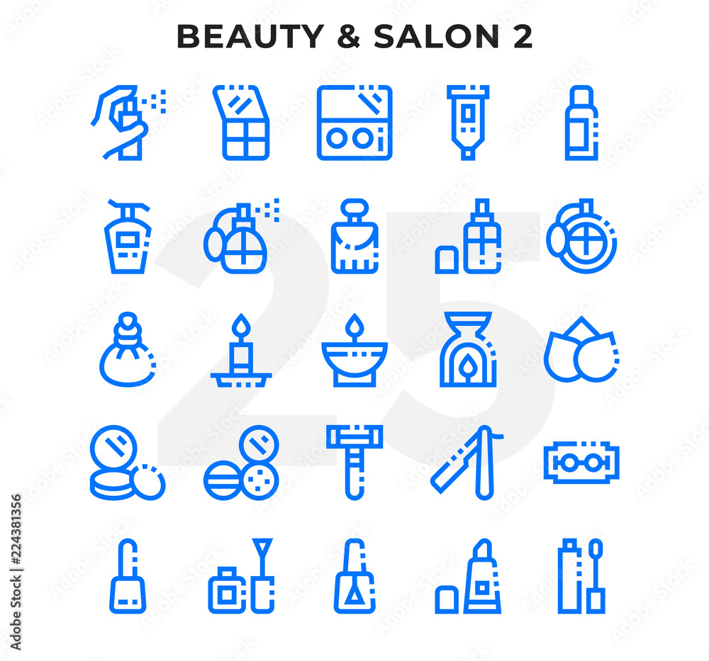 Dashed Outline Icons Pack for UI. Pixel perfect thin line vector icon set for web design and website application.