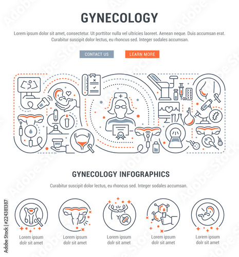 Linear Banner of the Gynecology.