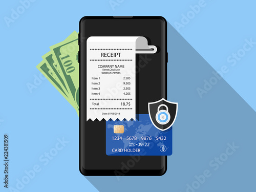 Online World Wide Money Transfer payment sending and receiving money wireless banking payment Vector Illustration
