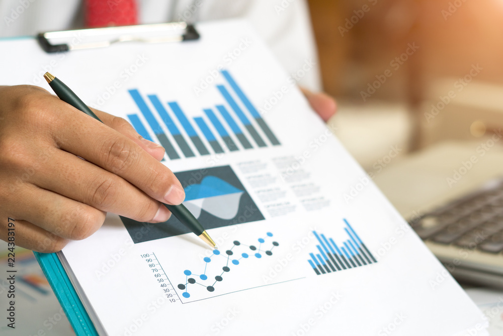 Business analysts, business graphs and marketing charts.