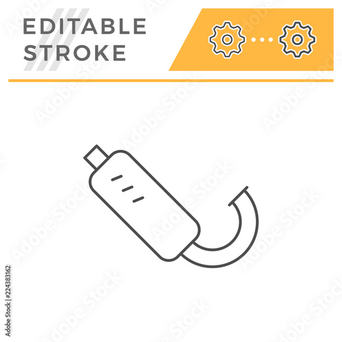 Motorcycle exhaust line icon