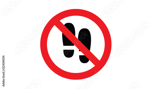 Do not step here red and black sign symbol vector traffic prohibition 