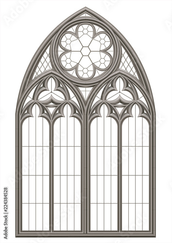 Medieval Gothic stained glass window
