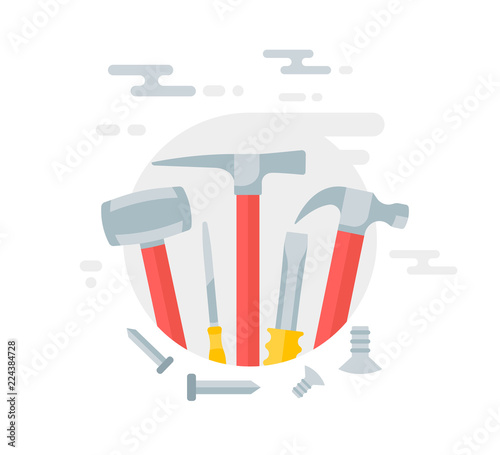 Illustration of Hand Tools