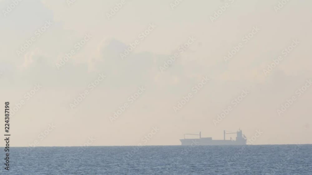 4k, logistics, large cargo ship with containers in the sea 4k, logistics, large cargo ship with containers in the sea