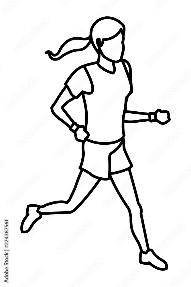 Woman running avatar
