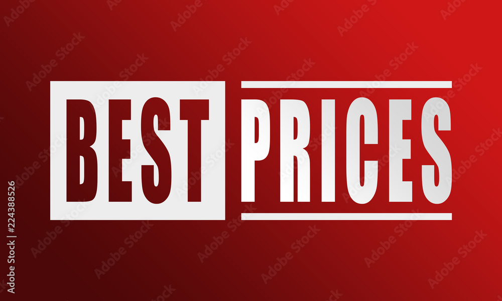 Best Prices - neat white text written on red background Best Prices - neat white text written on red background
