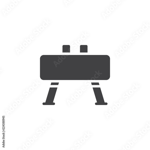 Pommel horse vector icon. filled flat sign for mobile concept and web design. gymnastic apparatus simple solid icon. Symbol, logo illustration. Pixel perfect vector graphics