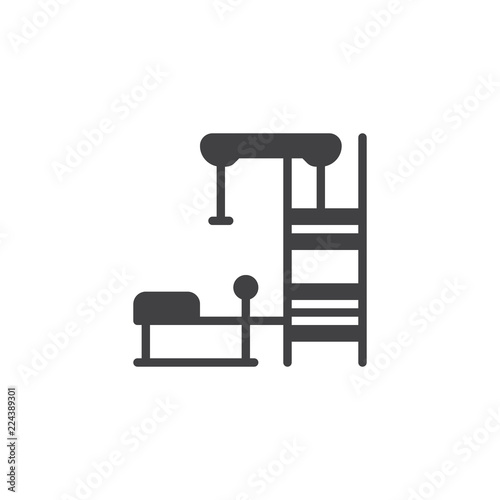 Gym station vector icon. filled flat sign for mobile concept and web design. fitness equipment simple solid icon. Symbol, logo illustration. Pixel perfect vector graphics