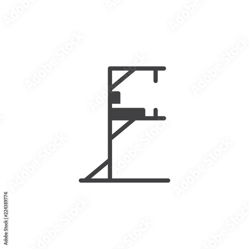 Gym station vector icon. filled flat sign for mobile concept and web design. Sport equipment simple solid icon. Symbol, logo illustration. Pixel perfect vector graphics