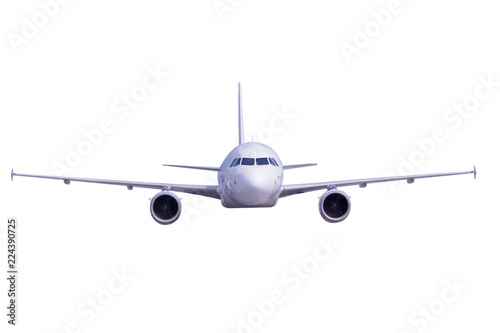 Plane cut-out isolated on white background