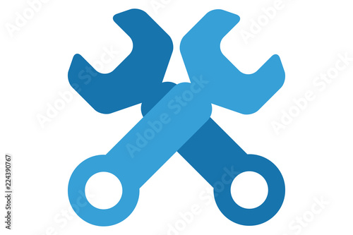 Icono azul de soporte técnico. 